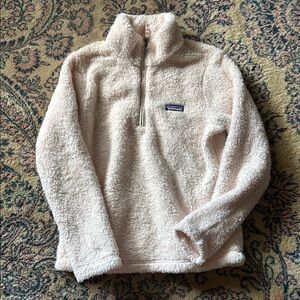 Patagonia Off-White/Light Pink Fleece Pullover